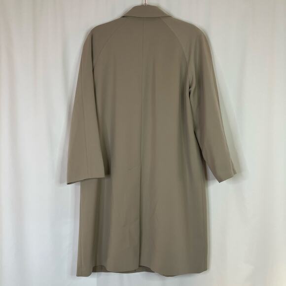 Gallery | Beige 100% Polyester Trench Coat w/ Belt Machine Wash Womens Large - Picture 9 of 9